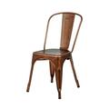 Max MO-101-BRUSHED-ROSE-GOLD Oscar Steel Powder Coated Stackable Armless Chair - Brushed Rose Gold MO-101-RG-WEB1